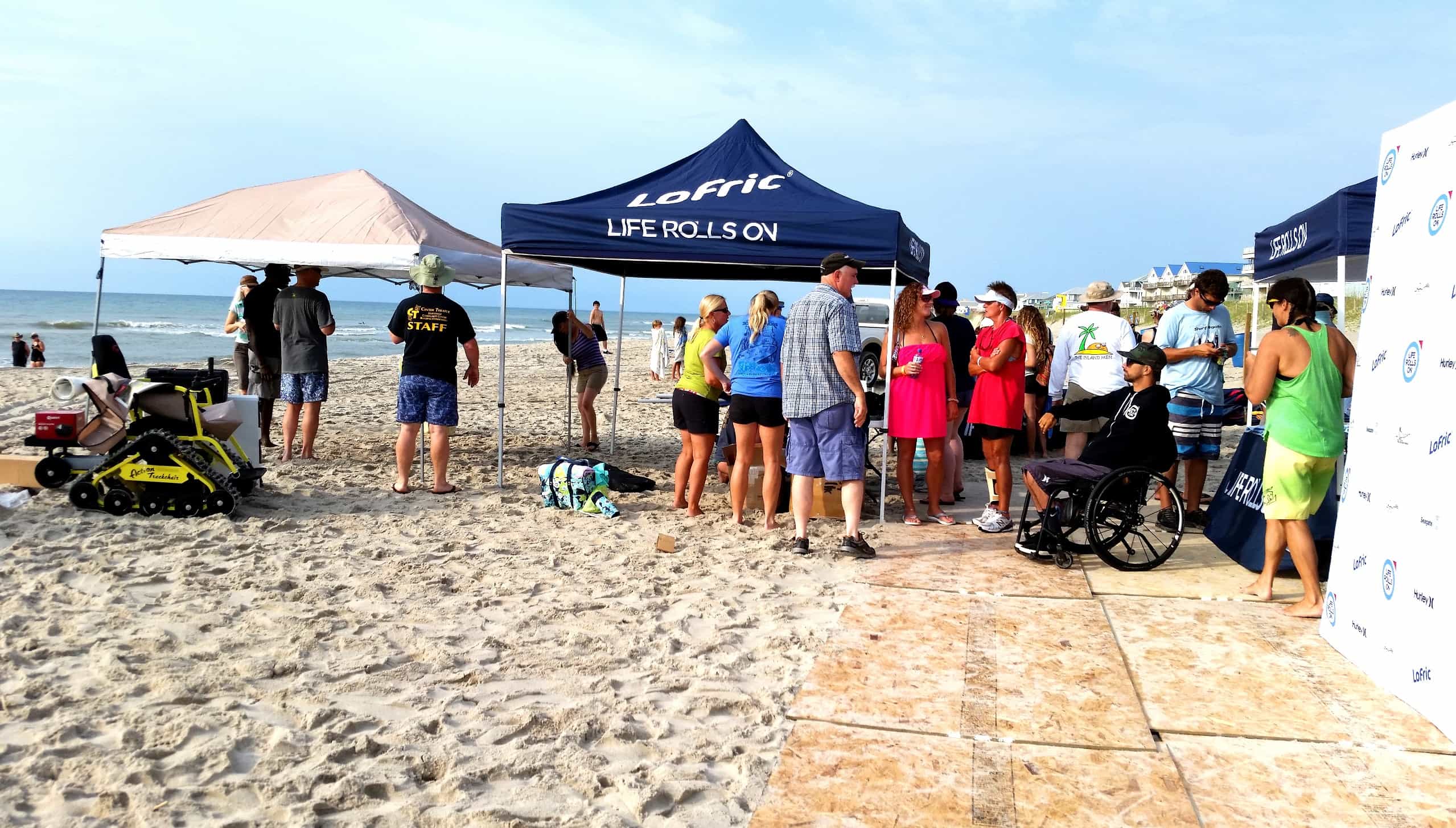 There was a lot to prepare for, there were 40 adaptive surfers to be taken out in heats. Some came from places as far away as Myrtle Beach and Virginia Beach!