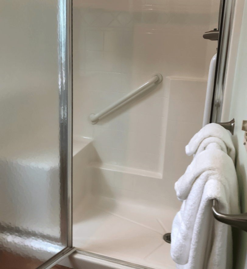 shower with grab bars